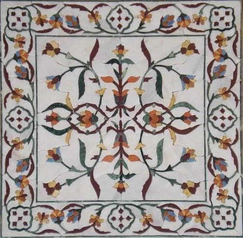 Floral Square Tile - Calanthe