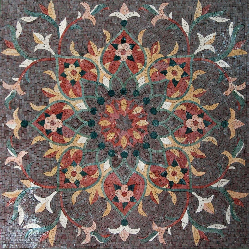 Arte em mosaico de flores - Andrea
