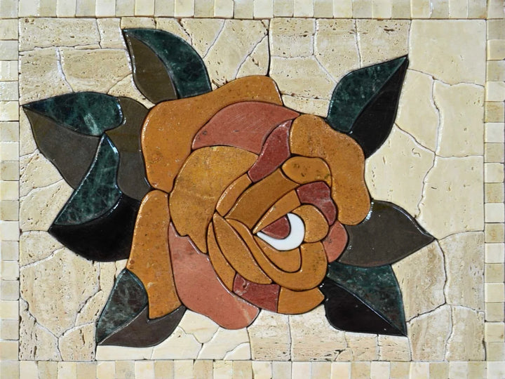 Earth Rose Petals - Stone Mosaic Art | Mozaico