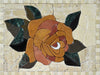 Pétalos de rosa terrestre - Arte mosaico de piedra | Mosaico