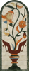 Patrón de mosaico de flores - Jarrón de arco