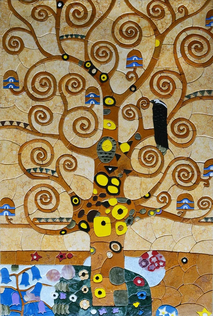 Árbol de la vida de Klimt - Reproducción en mosaico
