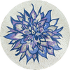 Médaillon Mosaïque Art - Pétales Violets