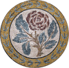 Medallón Mosaico Arte - Rosa Roja