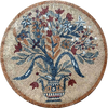 Medaglione Mosaico - Fiore E Vaso