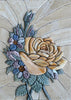 Arte em mosaico 3D - flores e pétalas