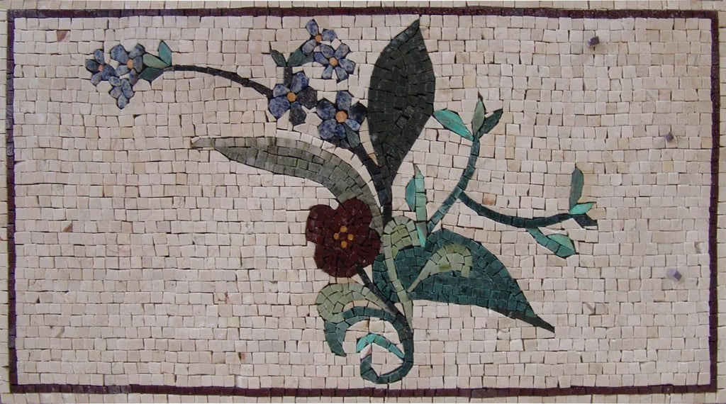 Arte em Mosaico - Flor Negra