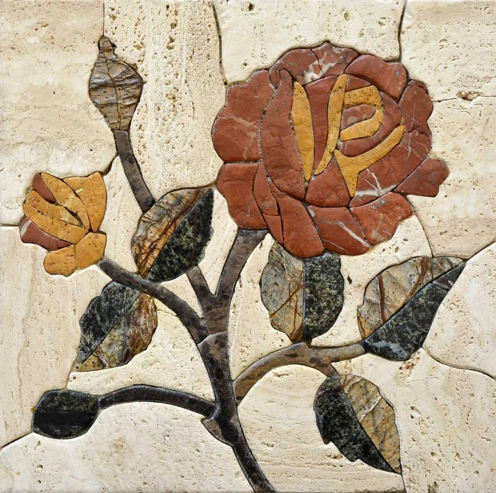 Arte em mosaico - Flora do galho