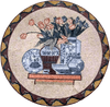 Medalhão de arte em mosaico - Quai