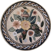 Arte Mosaico - Medalhão Floral Orientado