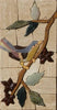 Mosaico pájaro piedra arte