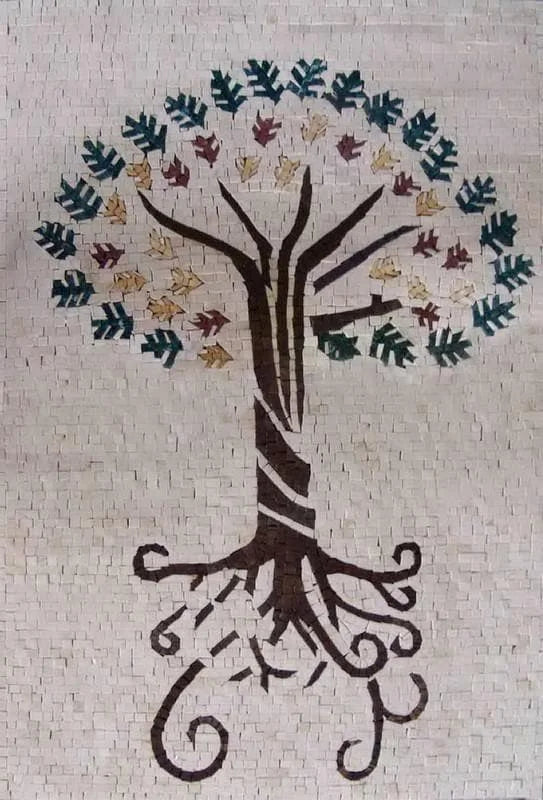 Mosaic Designs - Abstract Sanskrit Tree