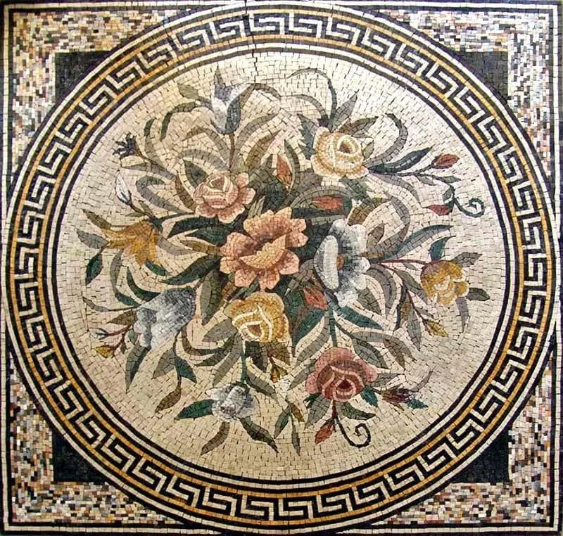 Desenhos de mosaico - Fleur Medaille