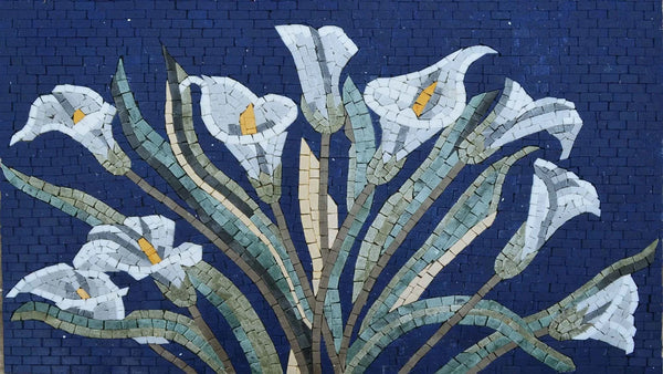 Pastel Calla Lily Flower Mosaic Design