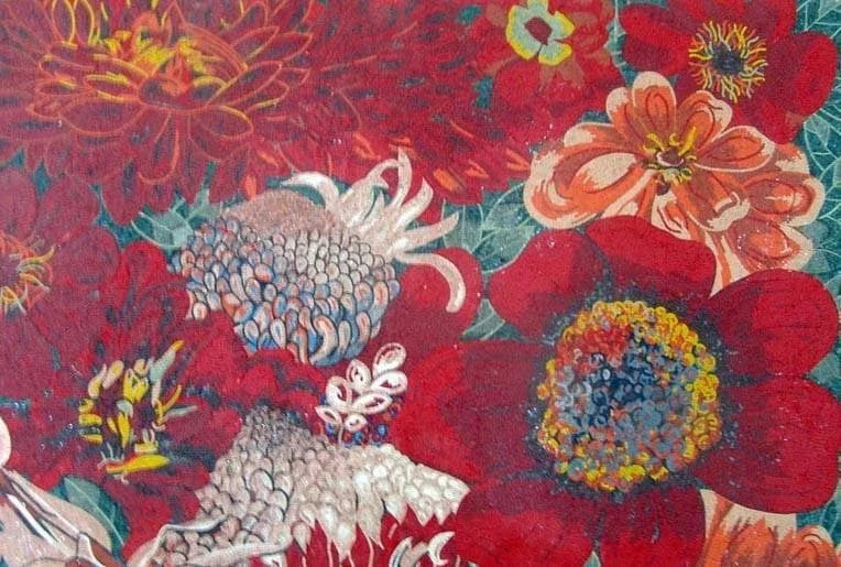Мозаичные узоры - росписи пуансеттии