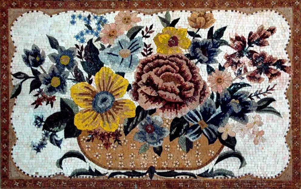 Desenhos de mosaico - Rosa Italiana