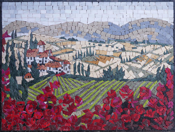 Tuscan Ville's Inspiring Mosaic Designs | Luxury Handcrafted Artistry - Mesh Backing