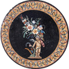 Patrones florales de mosaico - Medallón de querubín