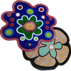 Desenhos de flores em mosaico - flor retrô
