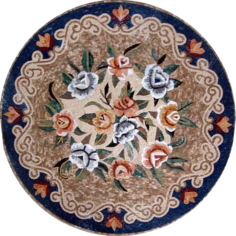 Mosaic Medallion Art - Oriental Design
