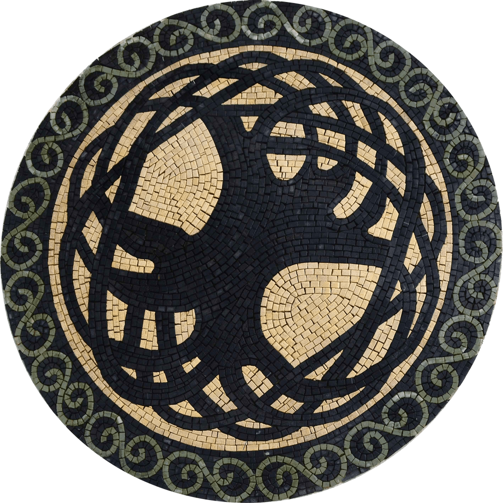 Mosaic Medallion - The Tree Of Knowledge