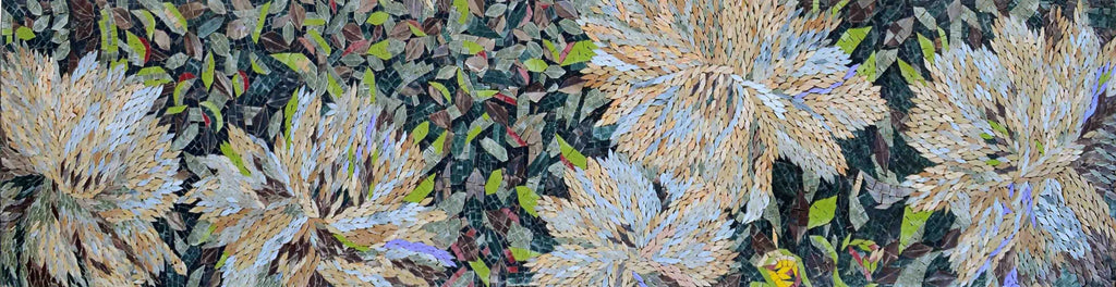 Patrones de mosaico - Arbustos florales