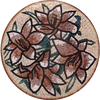 Arte em Mosaico - Medalhão de Flores Suaves