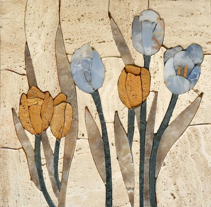 Искусство мозаичной плитки - Цветы тюльпанов