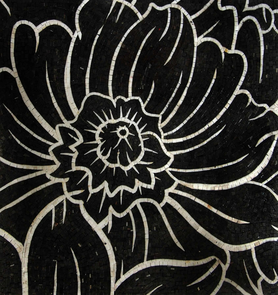 Patrones de mosaicos - Black Bloom