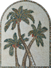 Patrones de azulejos de mosaico - Hoja de palmeras