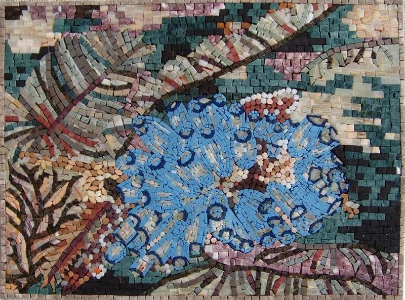 Patrones de azulejos de mosaico - Tunicado de algas marinas