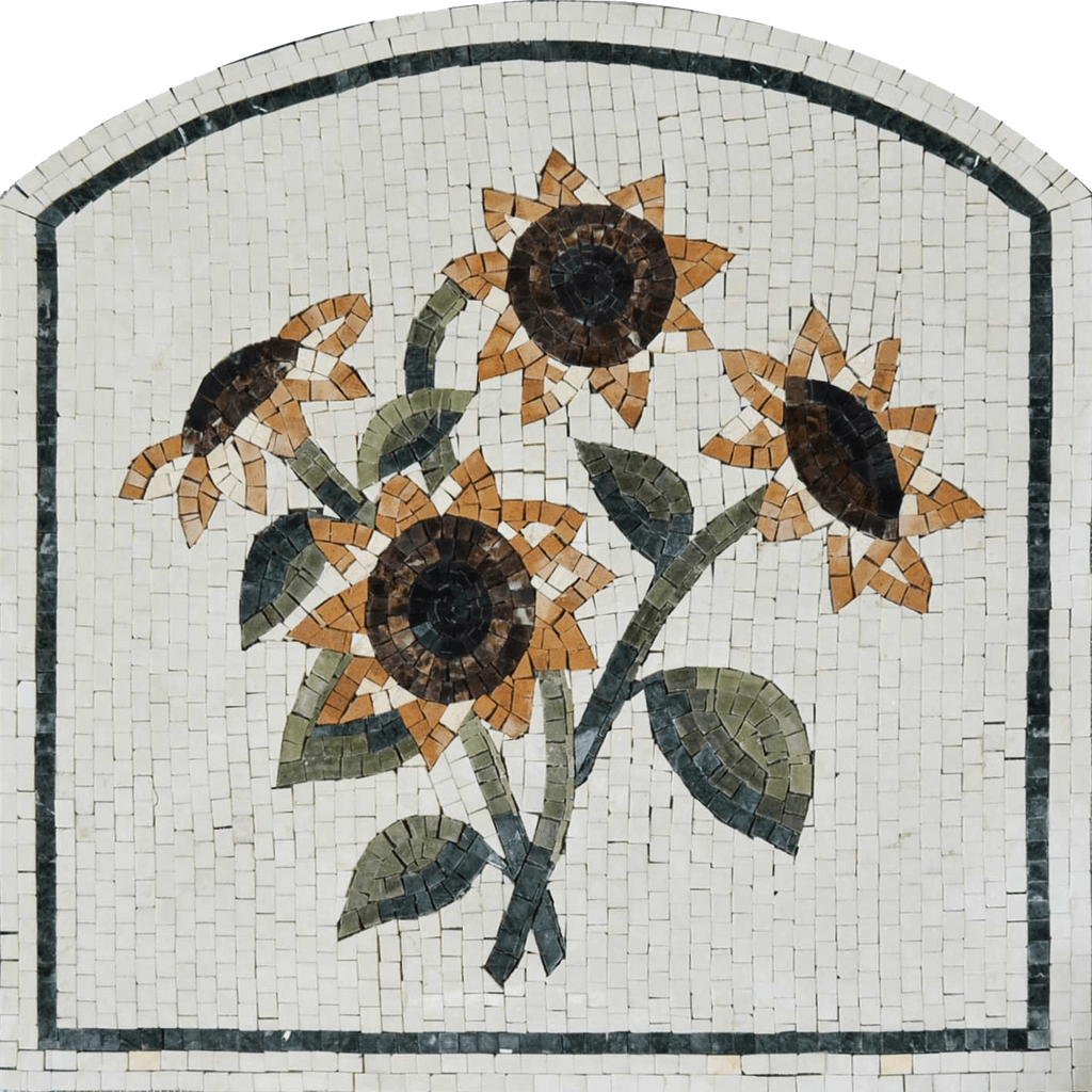 Azulejos de mosaico - Flor de arco
