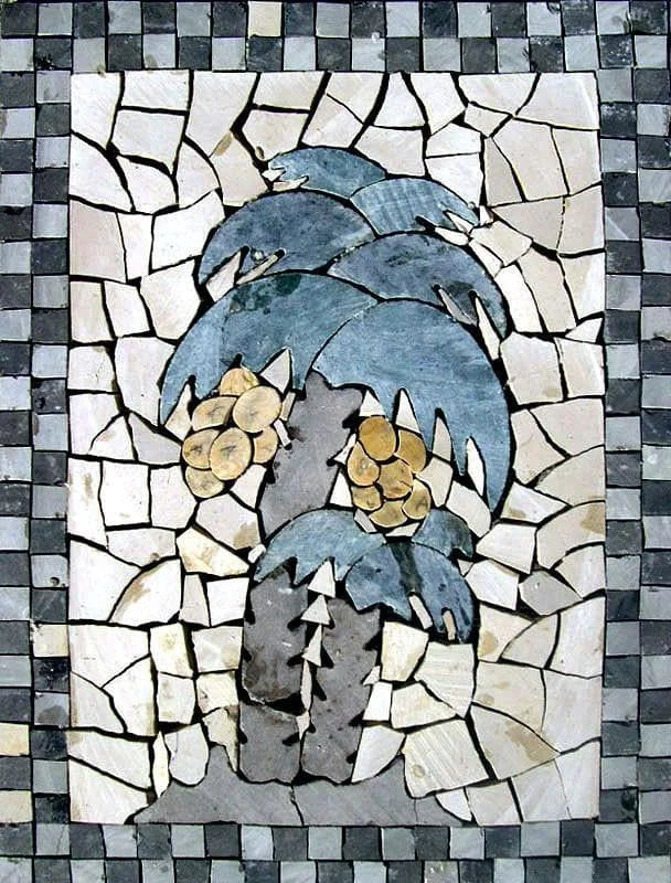 Arte de pared de mosaico - Palmera abstracta
