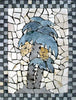 Arte de parede em mosaico - palmeira abstrata