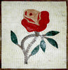 Мозаика на стене - абстрактный красный тюльпан