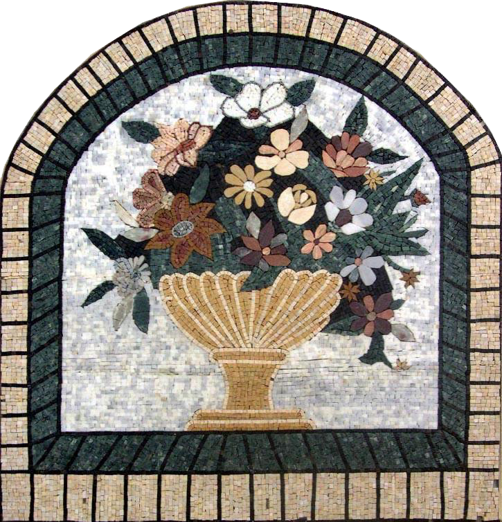 Arte de parede em mosaico - Arch-Flora