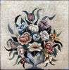 Arte de parede em mosaico - flores