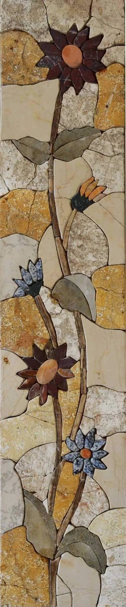 Arte de la pared del mosaico - margarita del día