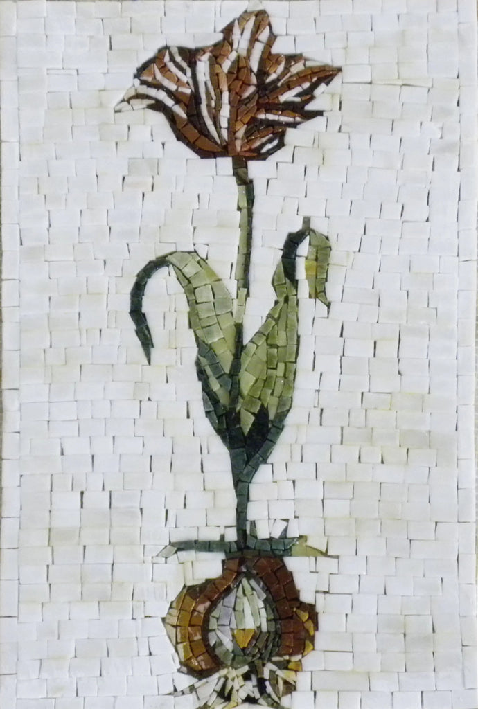 Arte de pared de mosaico - Raíz floral
