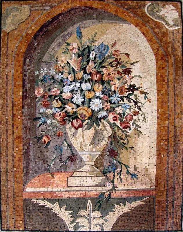 Art mural en mosaïque - Vase imaginatif