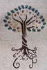 Mosaico de Arte de Parede - Árvore Espiral Retangular