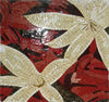 Arte de parede em mosaico - flores vermelhas de lírios