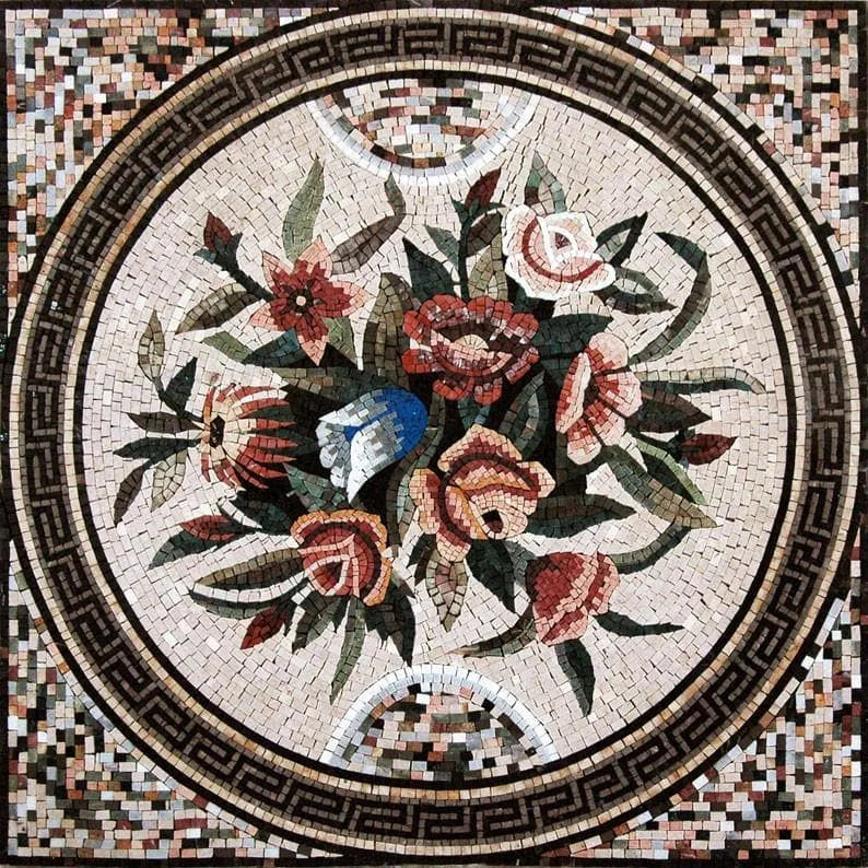 Arte de parede em mosaico - variedade romana
