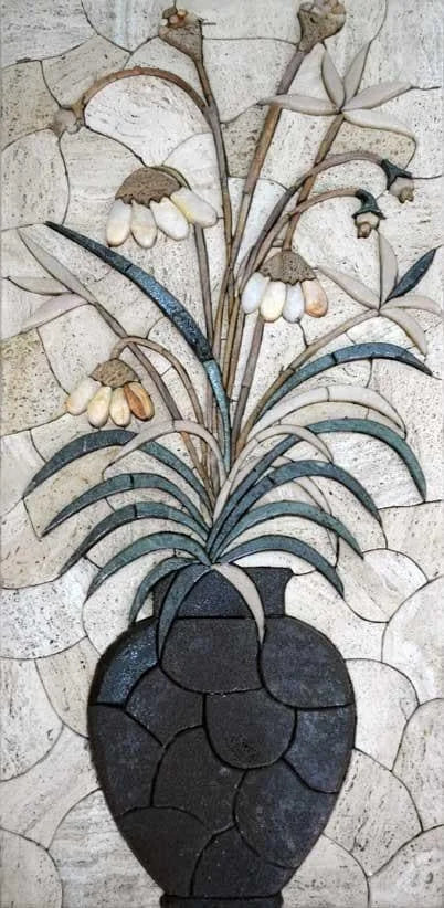 Arte de pared de mosaico - La maceta de flores
