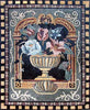 Arte de pared de mosaico - Trinity Roman Flowers