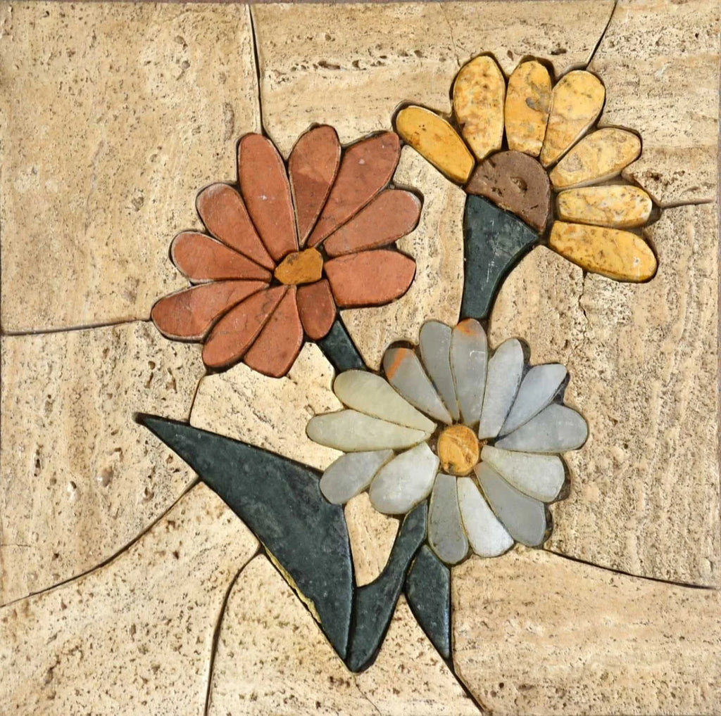 Arte de pared de mosaico - Trio Daise