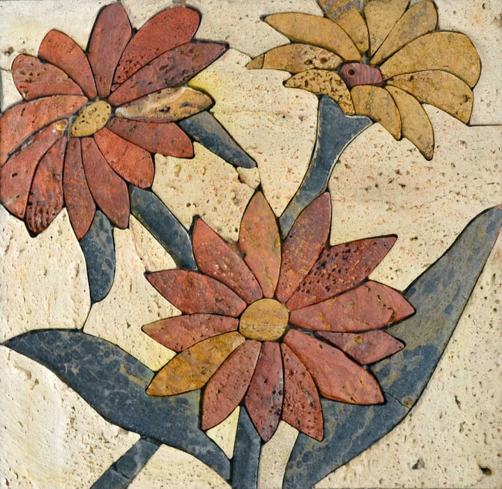 Mosaik Wandkunst - Trioflo