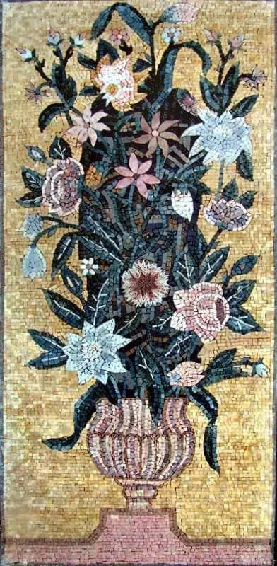 Mosaico Wall Art - Vaso Di Fiori