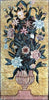 Arte de parede em mosaico - vaso de flores