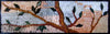 Arte em mosaico mural - galho de árvore